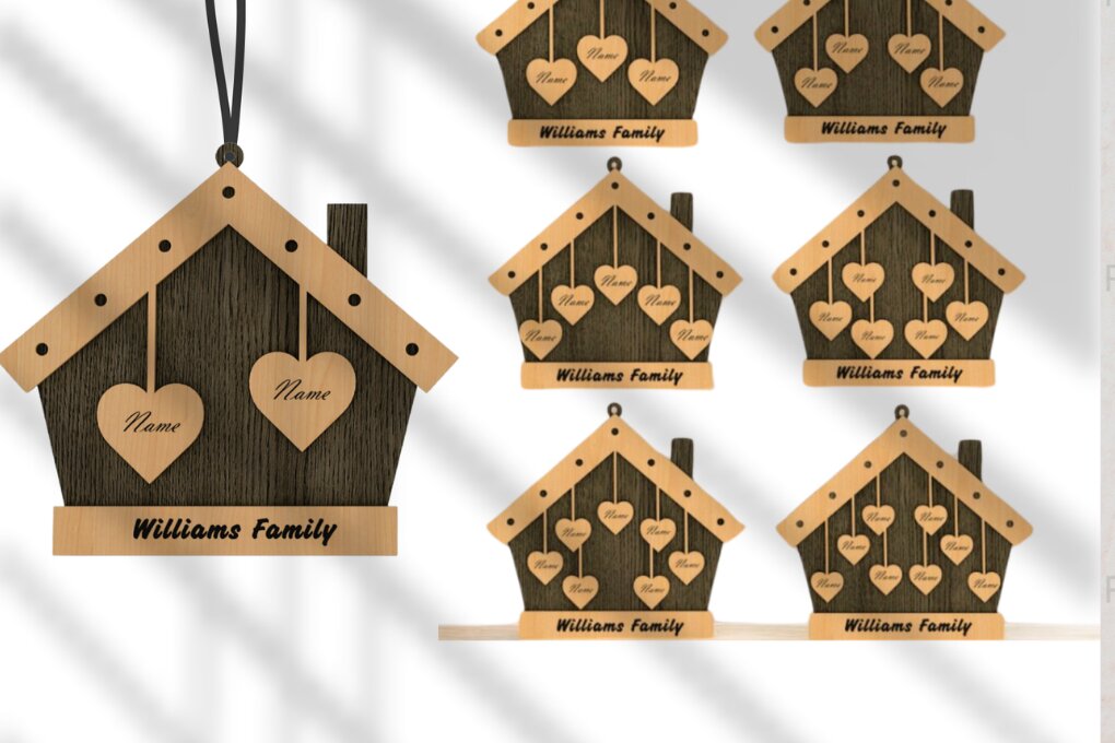 Σετ των 3 Intra απο ξύλο plywood 3mm-4mm πάχος - Επώνυμο  Sign 232 Δίασταση 4x4 cm INTRAFABR-118582342