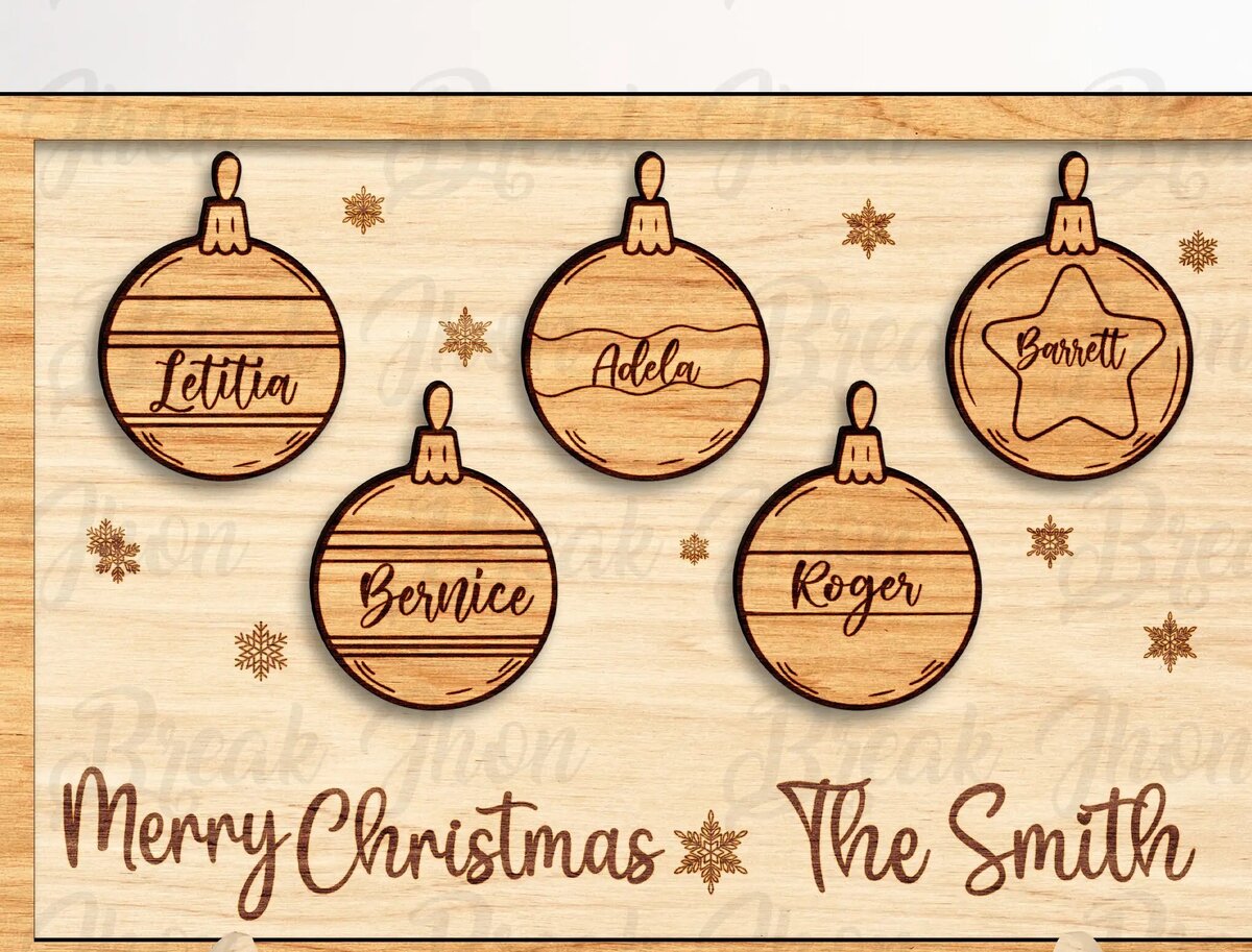 Σετ των 3 Intra απο ξύλο plywood 3mm-4mm πάχος - Στολίδι για οικογενειακή πινακίδα  Δίασταση 6x6 cm INTRAFABR-111236283