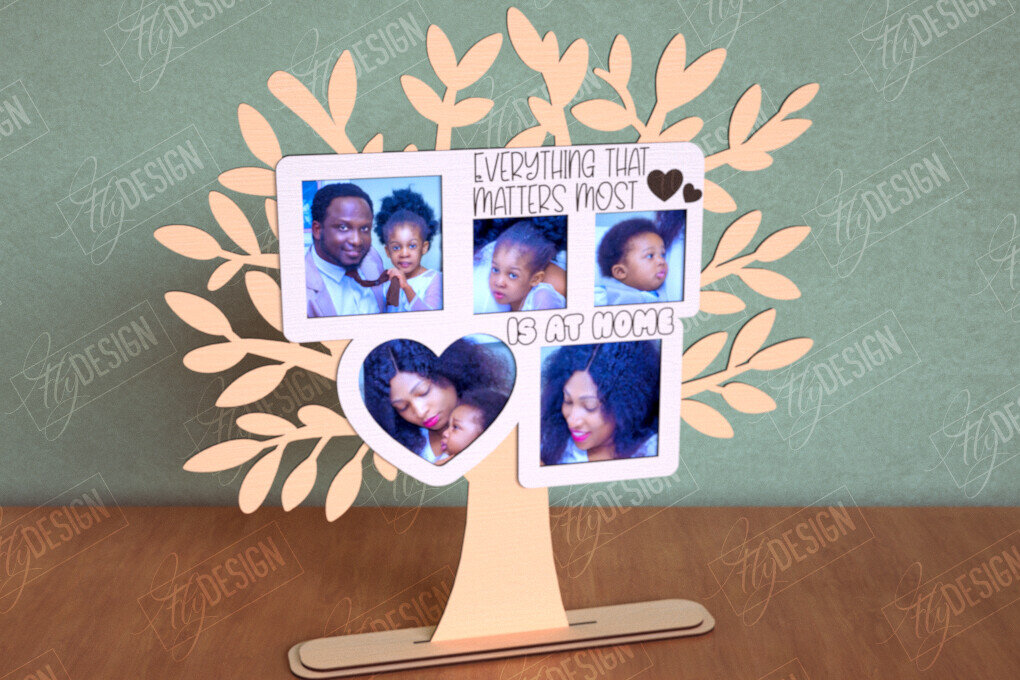 Intra απο ξύλο plywood 3mm-4mm πάχος - Κορνίζα Οικογενειακό Δέντρο | Διακόσμηση σπιτιού|CNC Δίασταση 20x25 cm INTRAFABR-113999343