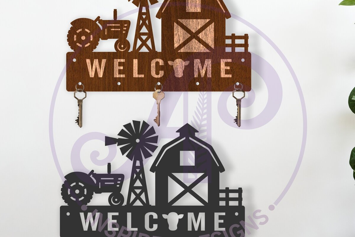 Intra απο ξύλο plywood 3mm-4mm πάχος - Σχέδια θήκης κλειδιού σκηνικών φάρμας Δίασταση 30x20 cm INTRAFABR-124358757