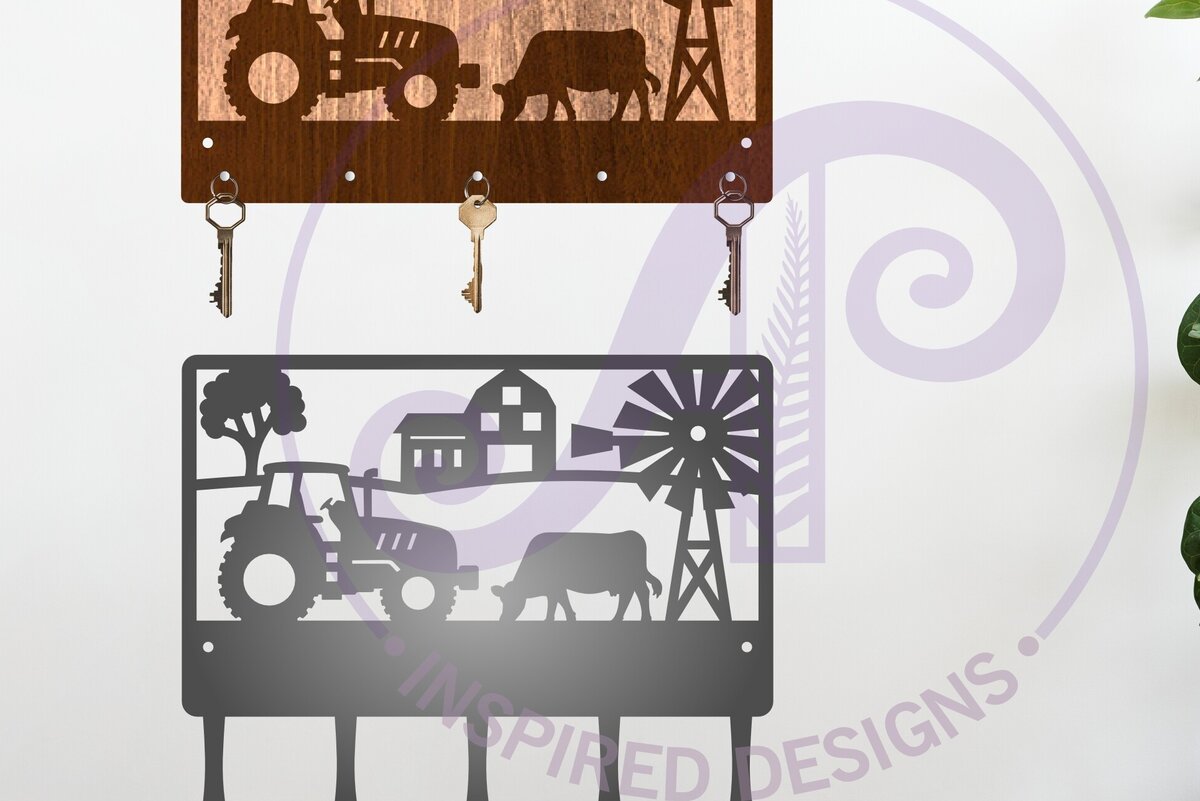 Intra απο ξύλο plywood 3mm-4mm πάχος - Σχέδια θήκης κλειδιού Farm Tractor Αποκομμένα Δίασταση 30x20 cm INTRAFABR-116238642