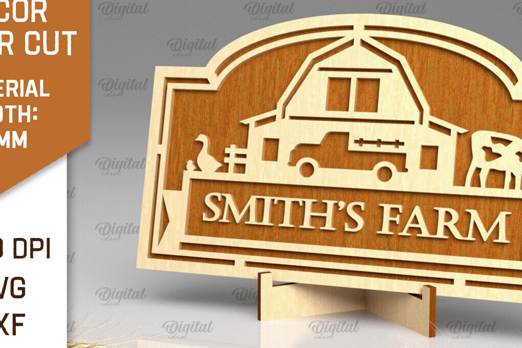 Intra απο ξύλο plywood 3mm-4mm πάχος - Διακόσμηση αγροικίας με λέιζερ  Δίασταση 30x20 cm INTRAFABR-94330229