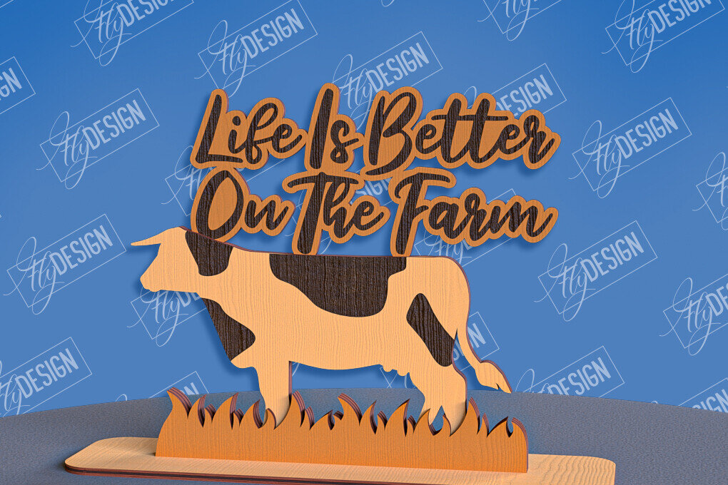 Intra απο ξύλο plywood 3mm-4mm πάχος - Σχέδιο κοπής με λέιζερ μόνιμης αγροικίας Δίασταση 30x20 cm INTRAFABR-96821980