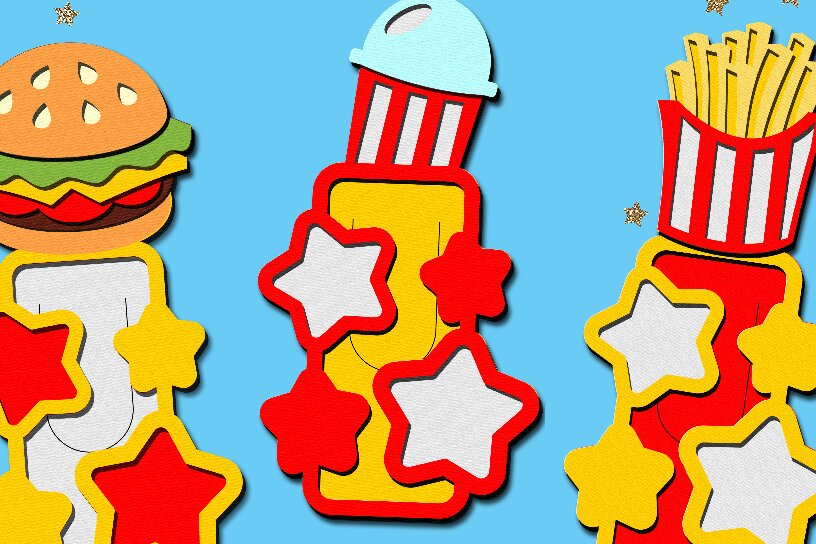 Intra απο ξύλο plywood 3mm-4mm πάχος - Σημάδια βιβλίων Fast Food Δίασταση 30x20 cm INTRAFABR-108058894