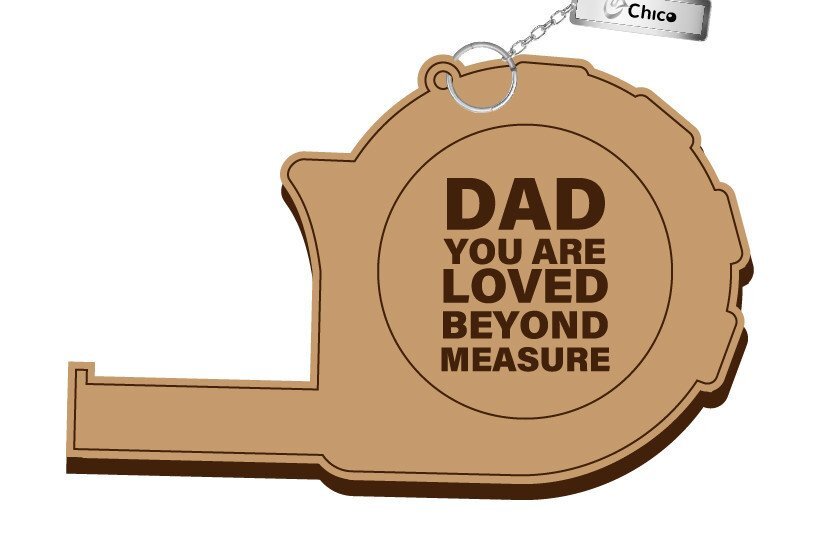 Σετ των 3 Intra απο ξύλο plywood 3mm-4mm πάχος - Father Day Laser Cut Μπρελόκ - Μπρελόκ Δίασταση 4x4 cm INTRAFABR-34241772