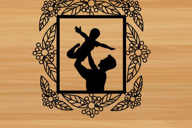 Intra απο ξύλο plywood 3mm-4mm πάχος - Μεταλλική διακόσμηση τοίχου με λέιζερ για την ημέρα του πατέρα Δίασταση 40x50 cm INTRAFABR-72834176