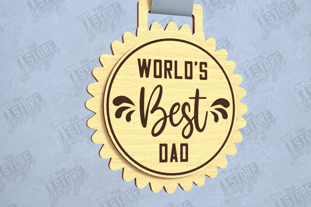 Σετ των 2 Intra απο ξύλο plywood 3mm-4mm πάχος - Βραβείο για την Ημέρα του Πατέρα | Ξύλινο τρόπαιο | CNC Δίασταση 20x20 cm INTRAFABR-119127382