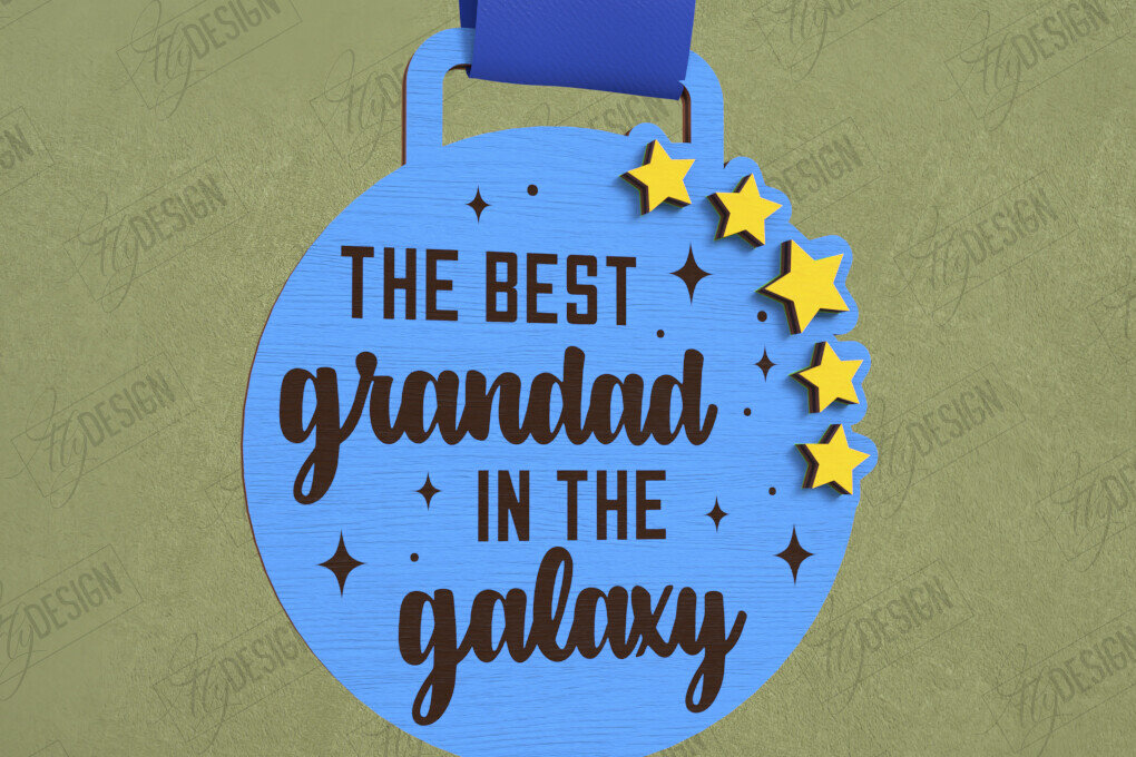 Σετ των 2 Intra απο ξύλο plywood 3mm-4mm πάχος - Βραβείο για την Ημέρα του Πατέρα | Ξύλινο τρόπαιο | CNC Δίασταση 20x20 cm INTRAFABR-119190177