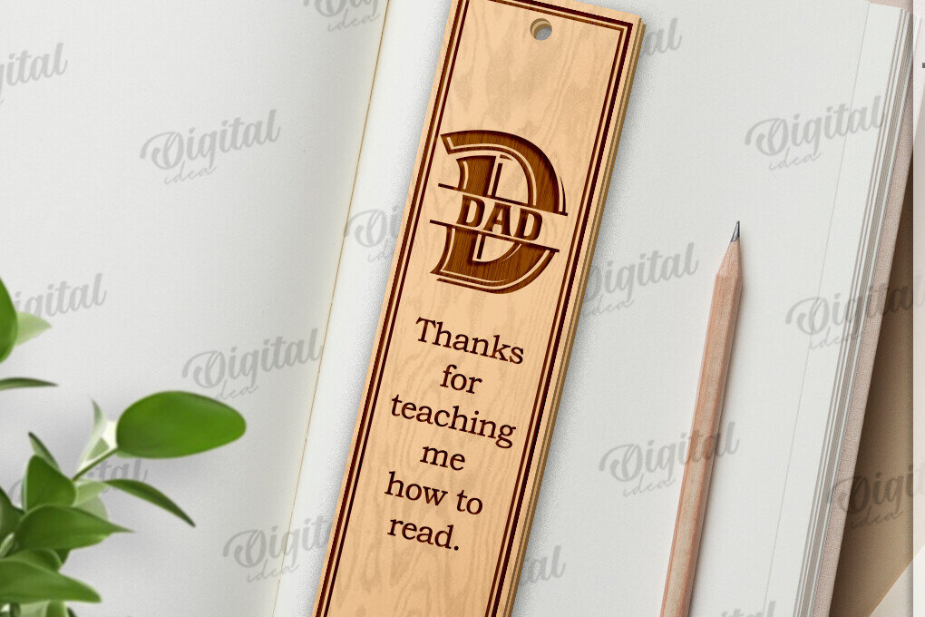 Σετ των 2 Intra απο ξύλο plywood 3mm-4mm πάχος - Απο σελιδοδείκτης για την Ημέρα του Πατέρα Δίασταση 5x20 cm INTRAFABR-121119377