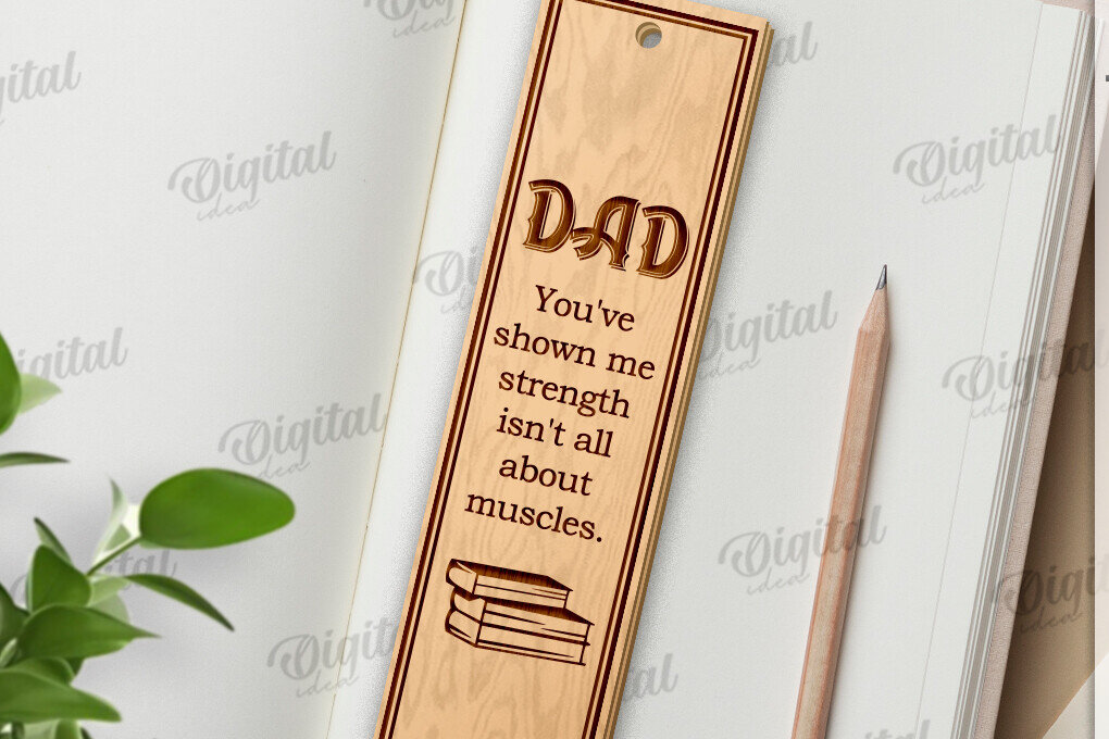 Σετ των 2 Intra απο ξύλο plywood 3mm-4mm πάχος - Απο σελιδοδείκτης για την Ημέρα του Πατέρα Δίασταση 5x20 cm INTRAFABR-121119638