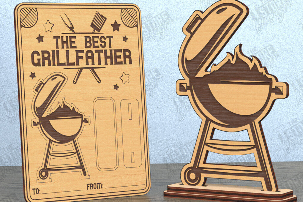 Σετ των 3 Intra απο ξύλο plywood 3mm-4mm πάχος - Κάρτα για τη γιορτή του πατέρα | Ευχετήρια κάρτα | Δώρο Δίασταση 10x15 cm INTRAFABR-119307093