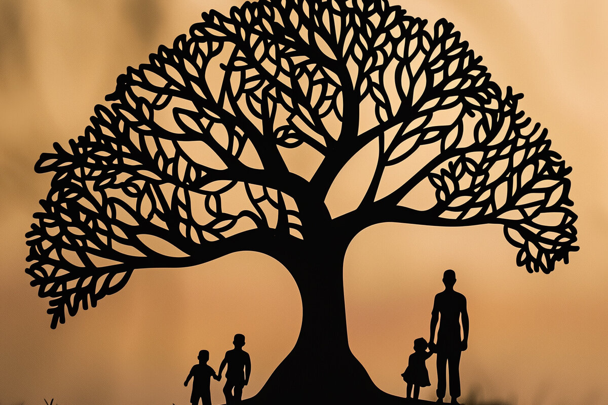 Σετ των 3 Intra απο ξύλο plywood 3mm-4mm πάχος -  περικοπής  για τη γιορτή του πατέρα Dad Tree Δίασταση 4x4 cm INTRAFABR-97831964