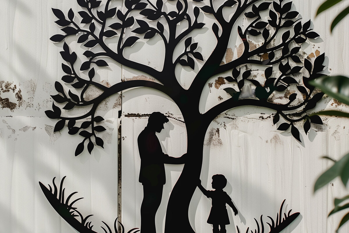 Σετ των 3 Intra απο ξύλο plywood 3mm-4mm πάχος -  περικοπής  για τη γιορτή του πατέρα Dad Tree Δίασταση 4x4 cm INTRAFABR-97890829