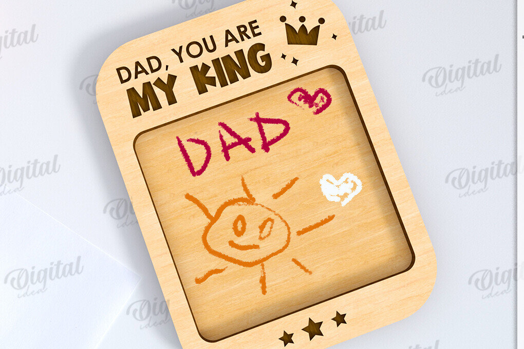 Intra απο ξύλο plywood 3mm-4mm πάχος - Λέιζερ δώρου σχεδίασης πλάκας ημέρας του πατέρα Δίασταση 30x20 cm INTRAFABR-119901449