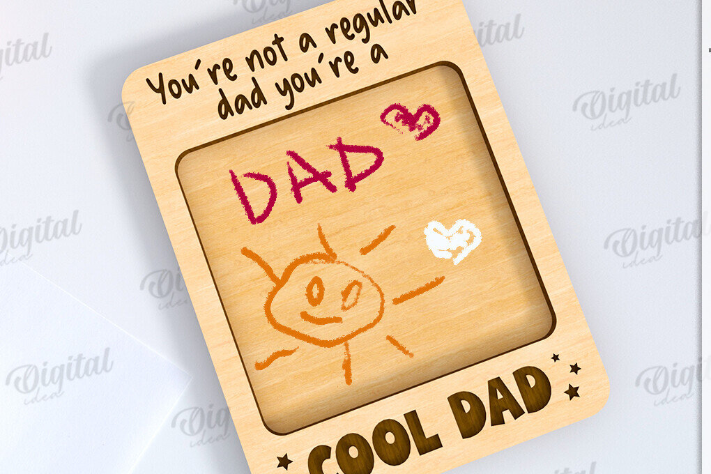 Intra απο ξύλο plywood 3mm-4mm πάχος - Λέιζερ δώρου σχεδίασης πλάκας ημέρας του πατέρα Δίασταση 30x20 cm INTRAFABR-119901461