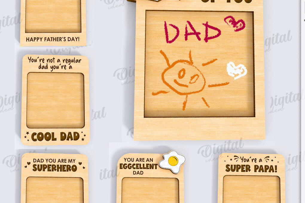 Intra απο ξύλο plywood 3mm-4mm πάχος - Πακέτο δώρου με πλάκες ζωγραφικής για την ημέρα του πατέρα Δίασταση 30x20 cm INTRAFABR-119971493