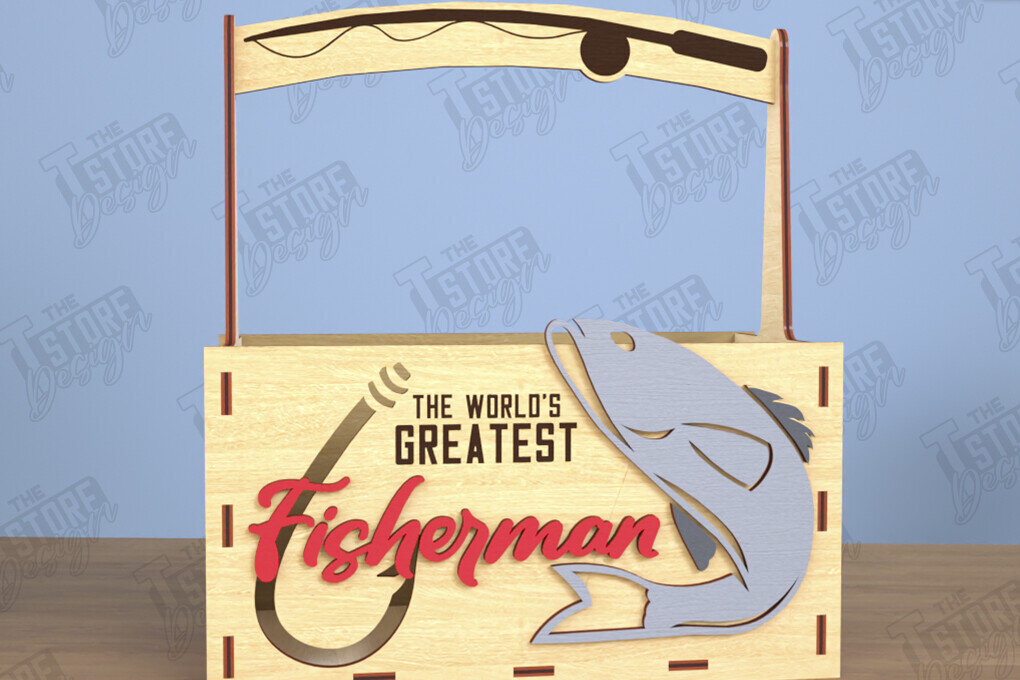 Σετ των 2 Intra απο ξύλο plywood 3mm-4mm πάχος - Κουτί δώρου για τη γιορτή του πατέρα | Κουτί αποθήκευσης |CNC Δίασταση 15x15 cm INTRAFABR-118890029