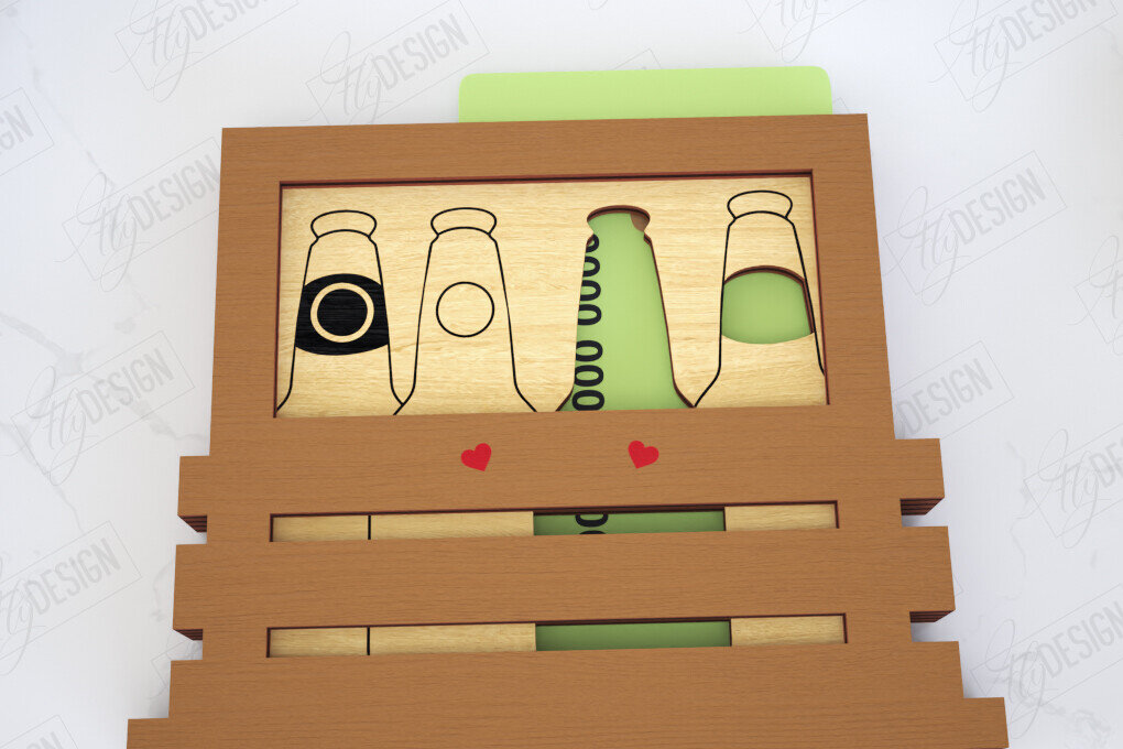 Σετ των 2 Intra απο ξύλο plywood 3mm-4mm πάχος - Δωροθήκη για την Ημέρα του Πατέρα | Gift Idea Δίασταση 10x15 cm INTRAFABR-116151454