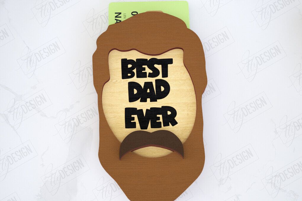 Σετ των 2 Intra απο ξύλο plywood 3mm-4mm πάχος - Δωροθήκη για την Ημέρα του Πατέρα | Gift Idea Δίασταση 10x15 cm INTRAFABR-116151470