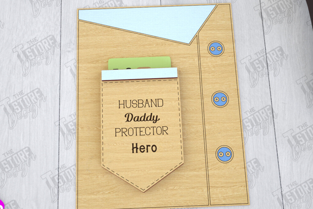 Σετ των 2 Intra απο ξύλο plywood 3mm-4mm πάχος - Δωροθήκη για την Ημέρα του Πατέρα | Gift Idea Δίασταση 10x15 cm INTRAFABR-116143203