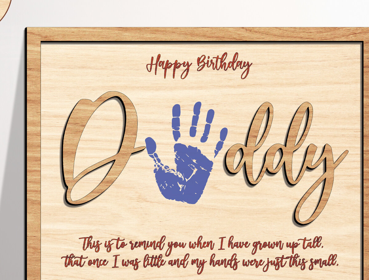 Σετ των 3 Intra απο ξύλο plywood 3mm-4mm πάχος - Σημάδι για την Ημέρα του Πατέρα - Break Jhon Δίασταση 8x10 cm INTRAFABR-95503344