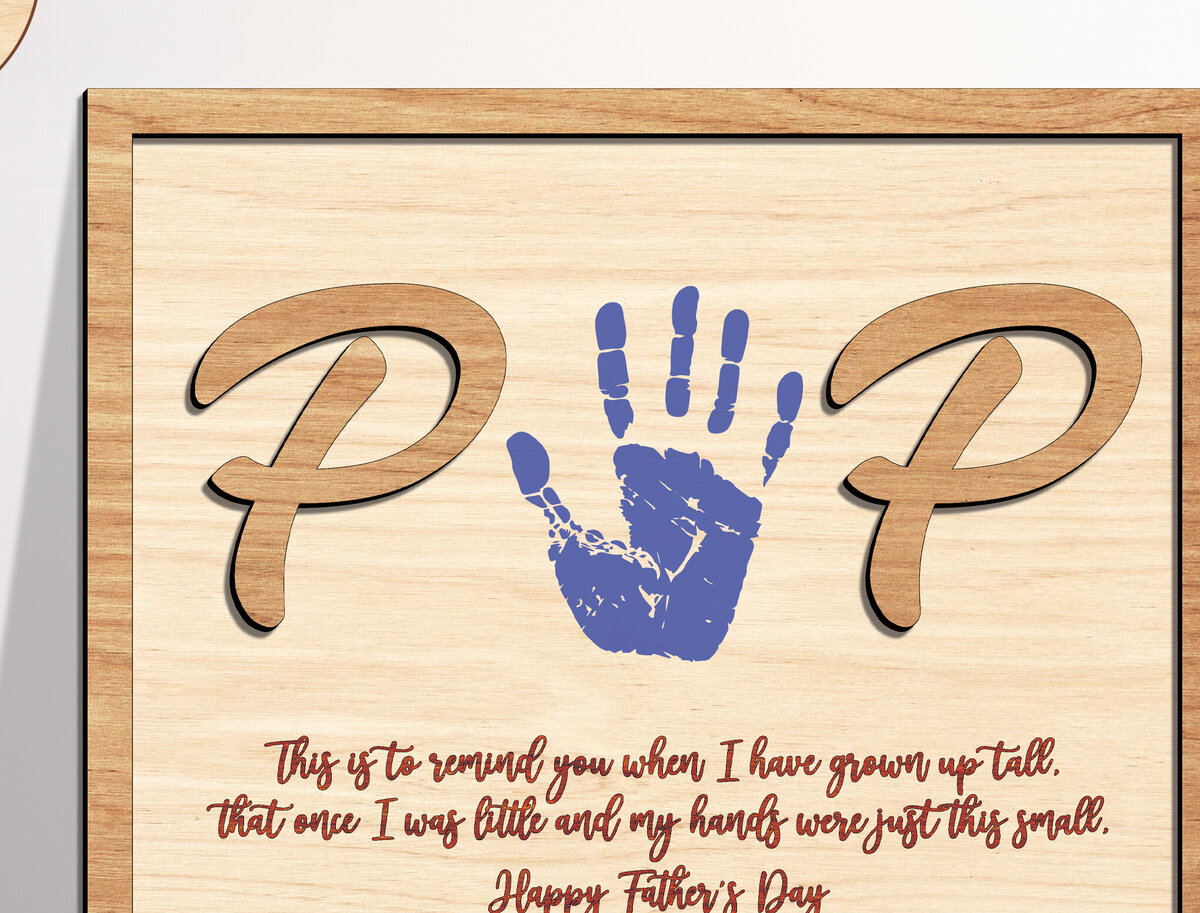 Σετ των 3 Intra απο ξύλο plywood 3mm-4mm πάχος - Σημάδι για την Ημέρα του Πατέρα - Break Jhon Δίασταση 8x10 cm INTRAFABR-95503432