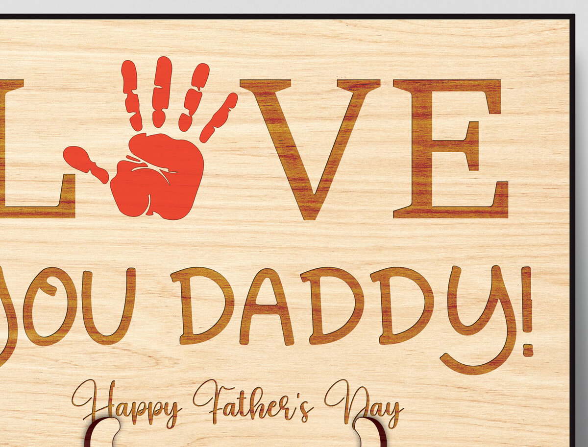 Intra απο ξύλο plywood 3mm-4mm πάχος - Πινακίδα χειρός για την Ημέρα του Πατέρα  Δίασταση 30x20 cm INTRAFABR-98530532