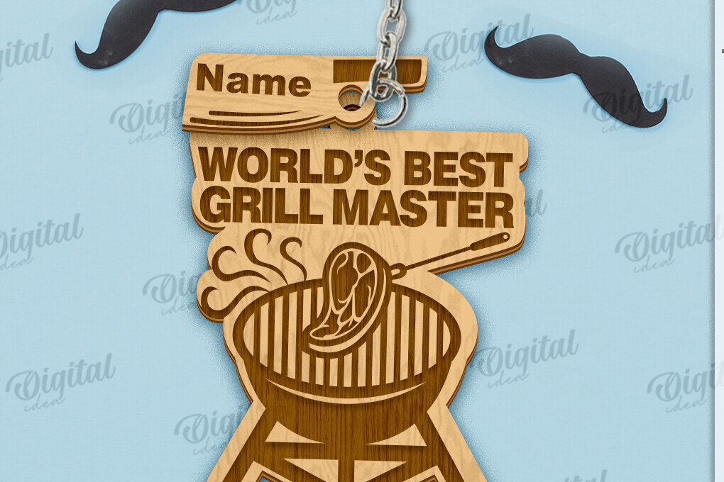 Σετ των 3 Intra απο ξύλο plywood 3mm-4mm πάχος - μπρελόκ για την Ημέρα του Πατέρα Δίασταση 4x4 cm INTRAFABR-119488646