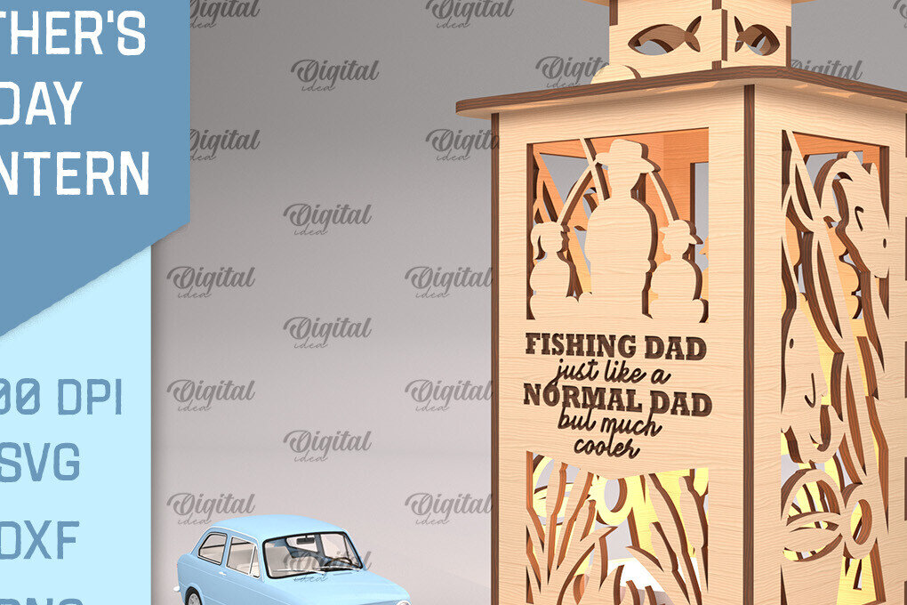 Intra απο ξύλο plywood 3mm-4mm πάχος - Φανάρι για την Ημέρα του Πατέρα  Cut Laser Δίασταση 30x20 cm INTRAFABR-93639511