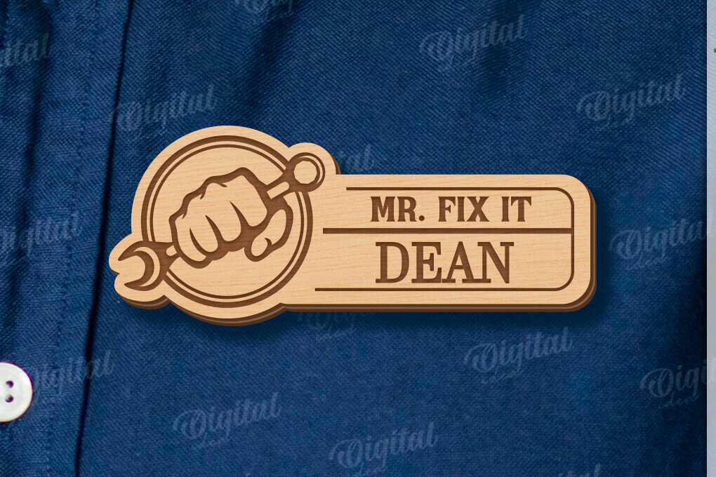 Σετ των 2 Intra απο ξύλο plywood 3mm-4mm πάχος - Ετικέτα για την Ημέρα του Πατέρα Δίασταση 30x20 cm INTRAFABR-120042181