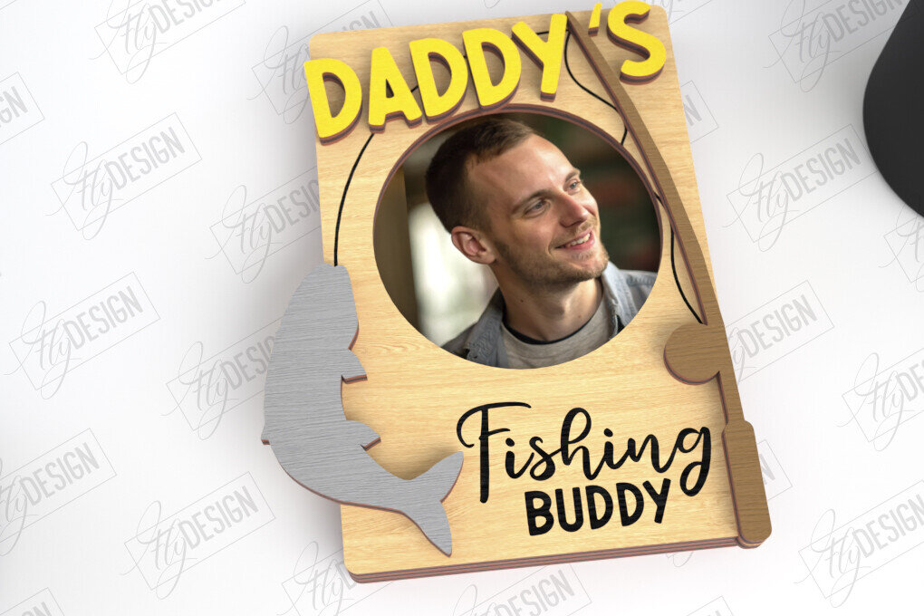 Σετ των 2 Intra απο ξύλο plywood 3mm-4mm πάχος - Μαγνήτης Φωτογραφίας για την Ημέρα του Πατέρα | Ιδέα δώρου Δίασταση 20x20 cm INTRAFABR-118825033