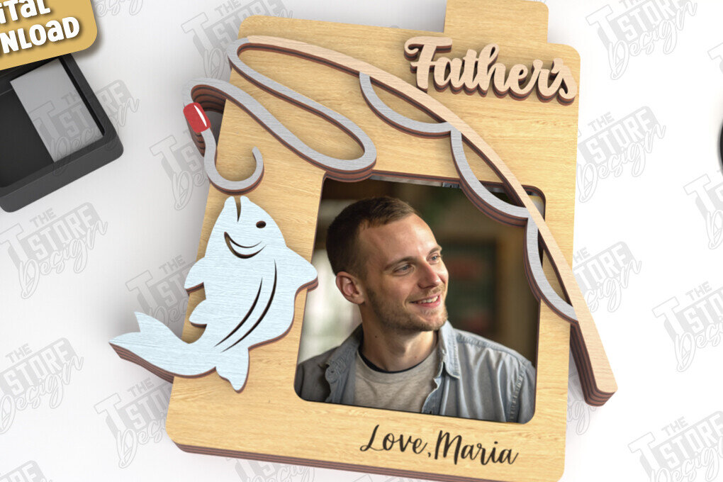 Σετ των 3 Intra απο ξύλο plywood 3mm-4mm πάχος - Μαγνήτης Φωτογραφίας για την Ημέρα του Πατέρα | Ιδέα δώρου Δίασταση 20x20 cm INTRAFABR-118752836