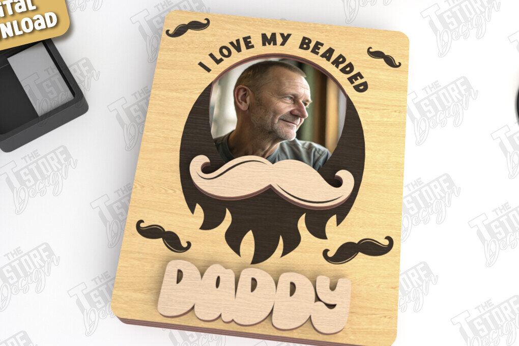 Intra απο ξύλο plywood 3mm-4mm πάχος - Μαγνήτης Φωτογραφίας για την Ημέρα του Πατέρα | Ιδέα δώρου Δίασταση 20x20 cm INTRAFABR-118752839