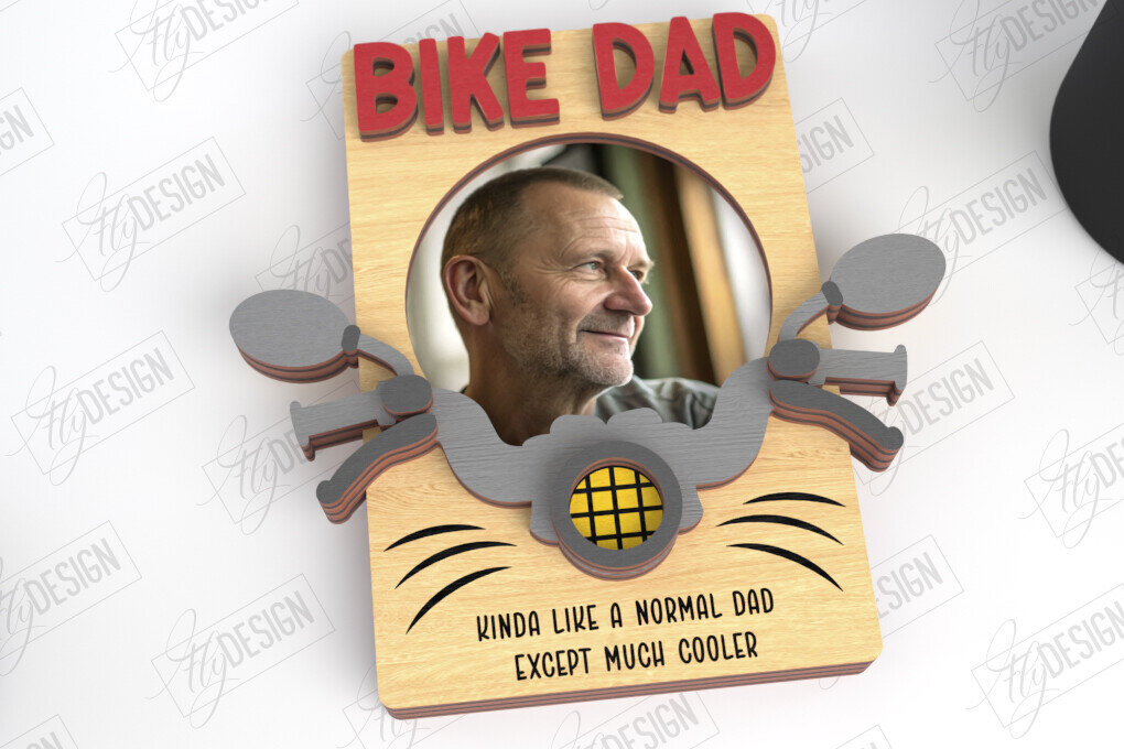 Σετ των 2 Intra απο ξύλο plywood 3mm-4mm πάχος - Μαγνήτης Φωτογραφίας για την Ημέρα του Πατέρα | Ιδέα δώρου Δίασταση 20x20 cm INTRAFABR-118684530