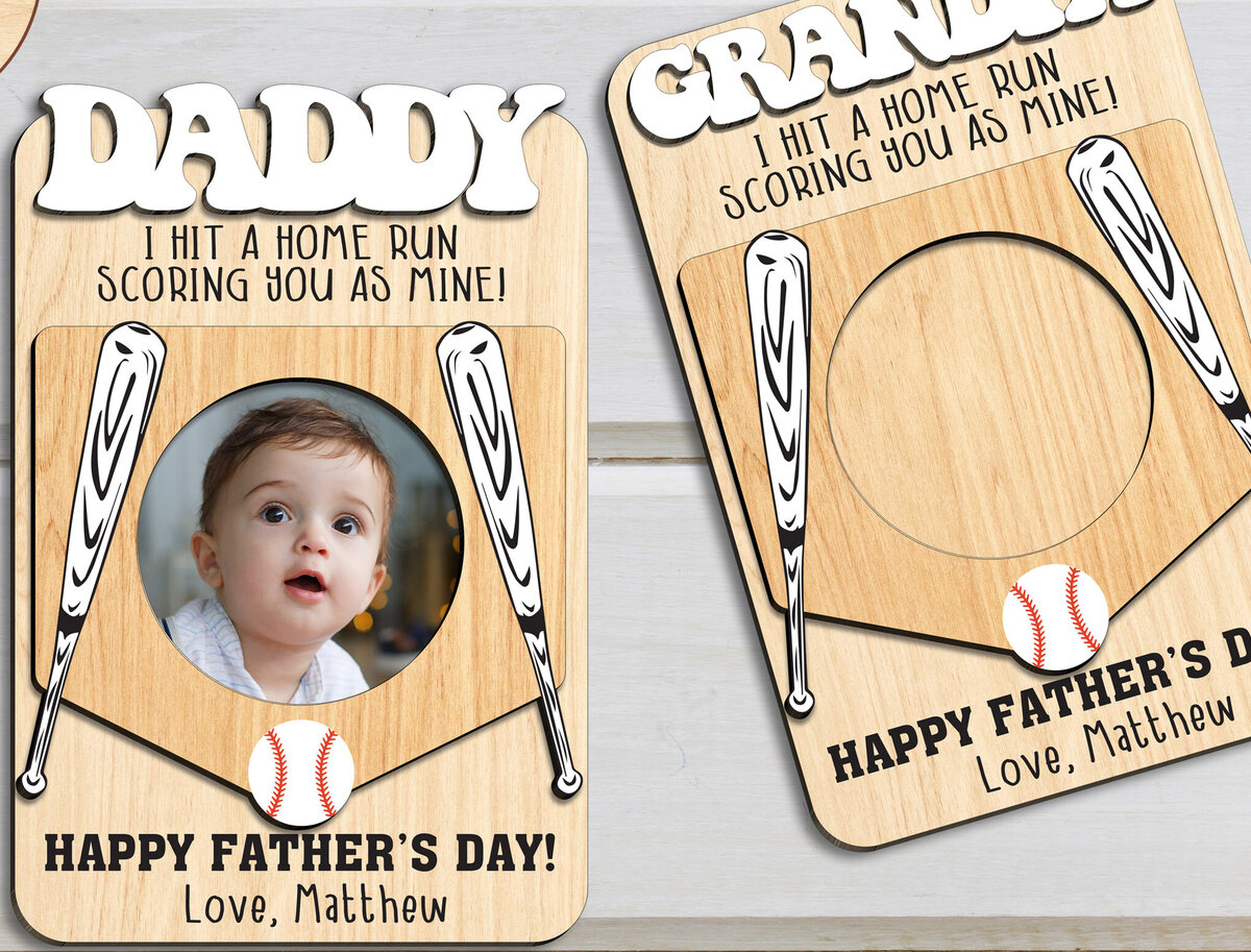 Σετ των 2 Intra απο ξύλο plywood 3mm-4mm πάχος - Πλαίσιο για την Ημέρα του Πατέρα Magnet  Δίασταση 20x25 cm INTRAFABR-98286284