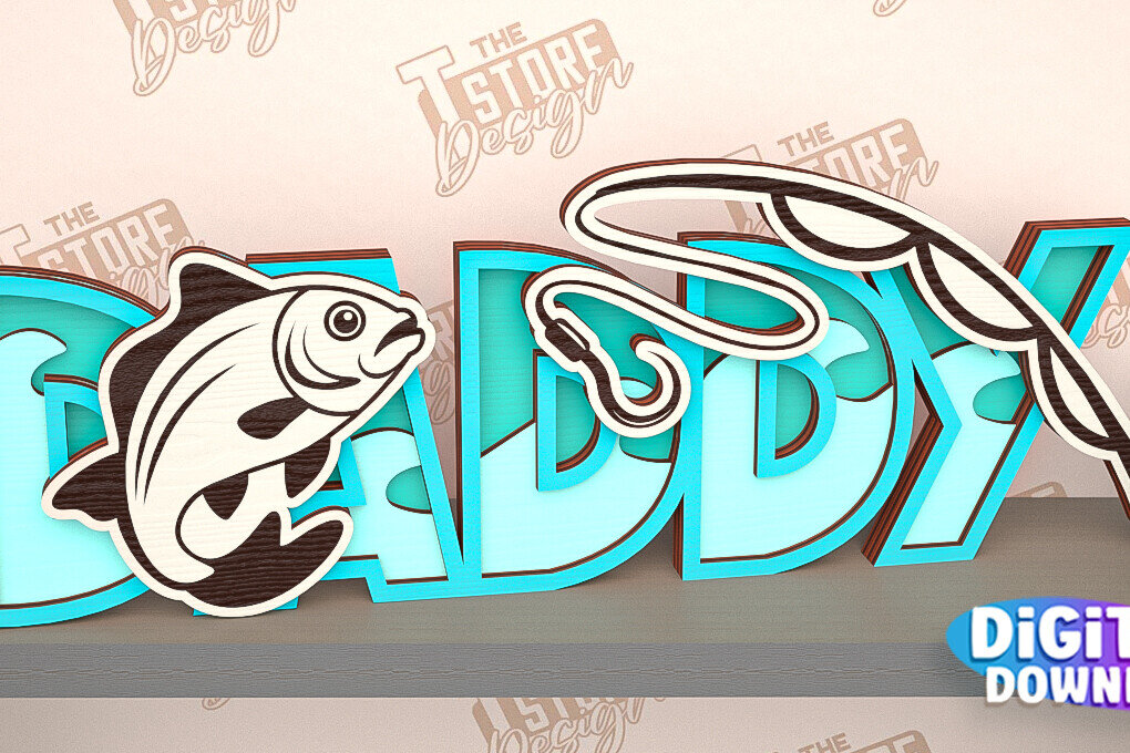 Intra απο ξύλο plywood 3mm-4mm πάχος - Πινακίδα ραφιού για τη γιορτή του πατέρα | τρισδιάστατη πινακίδα ραφιού Δίασταση 30x20 cm INTRAFABR-97099465