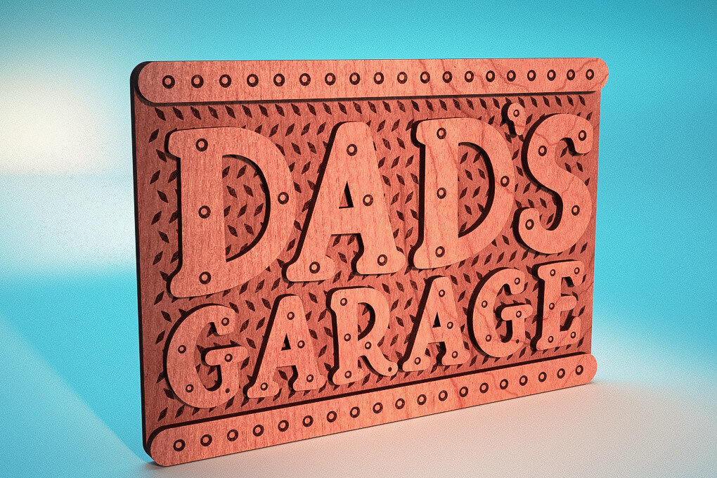 Intra απο ξύλο plywood 3mm-4mm πάχος - Πινακίδα για την Ημέρα του Πατέρα Laser Cut  | Εσχάρα Δίασταση 30x20 cm INTRAFABR-64199911