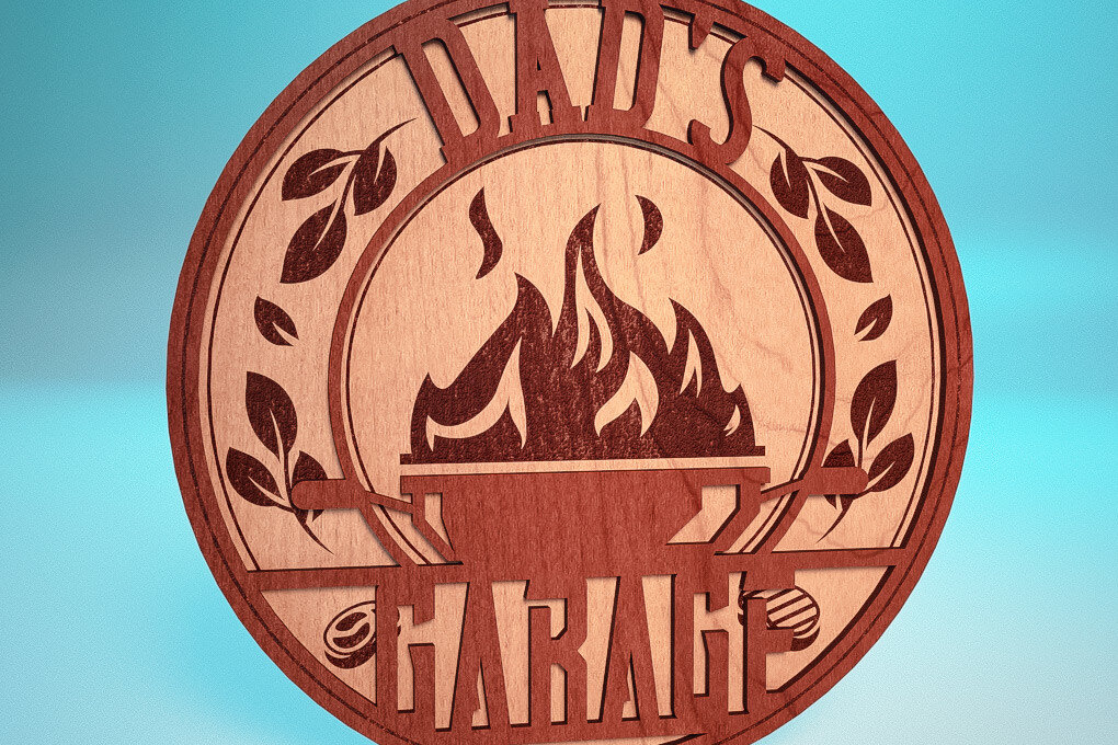 Intra απο ξύλο plywood 3mm-4mm πάχος - Πινακίδα για την Ημέρα του Πατέρα Laser Cut  | Σπίτι Δίασταση 30x20 cm INTRAFABR-66112531