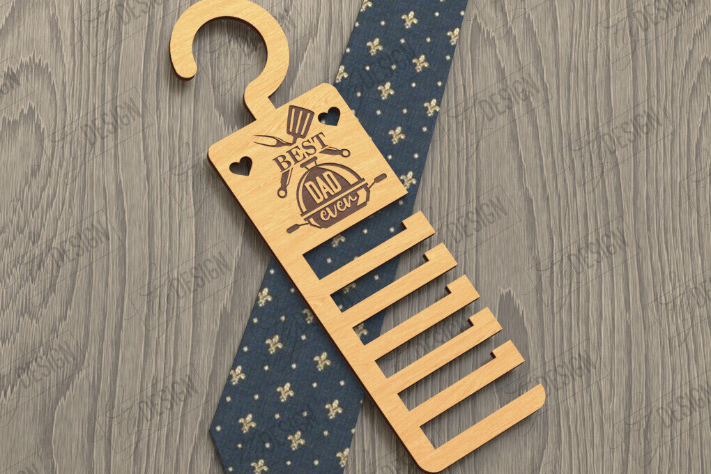 Σετ των 2 Intra απο ξύλο plywood 3mm-4mm πάχος - Γραβάτα για την Ημέρα του Πατέρα | Κρεμάστρα γραβάτας Δίασταση 20x20 cm INTRAFABR-119069821