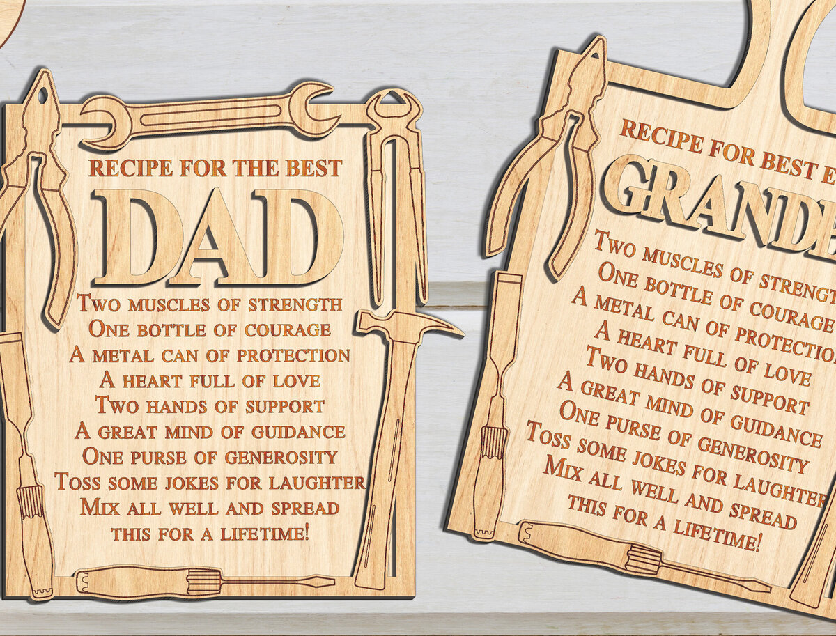 Intra απο ξύλο plywood 3mm-4mm πάχος - Διακόσμηση βάσης πινακίδας για την ημέρα του πατέρα Δίασταση 30x20 cm INTRAFABR-96161267