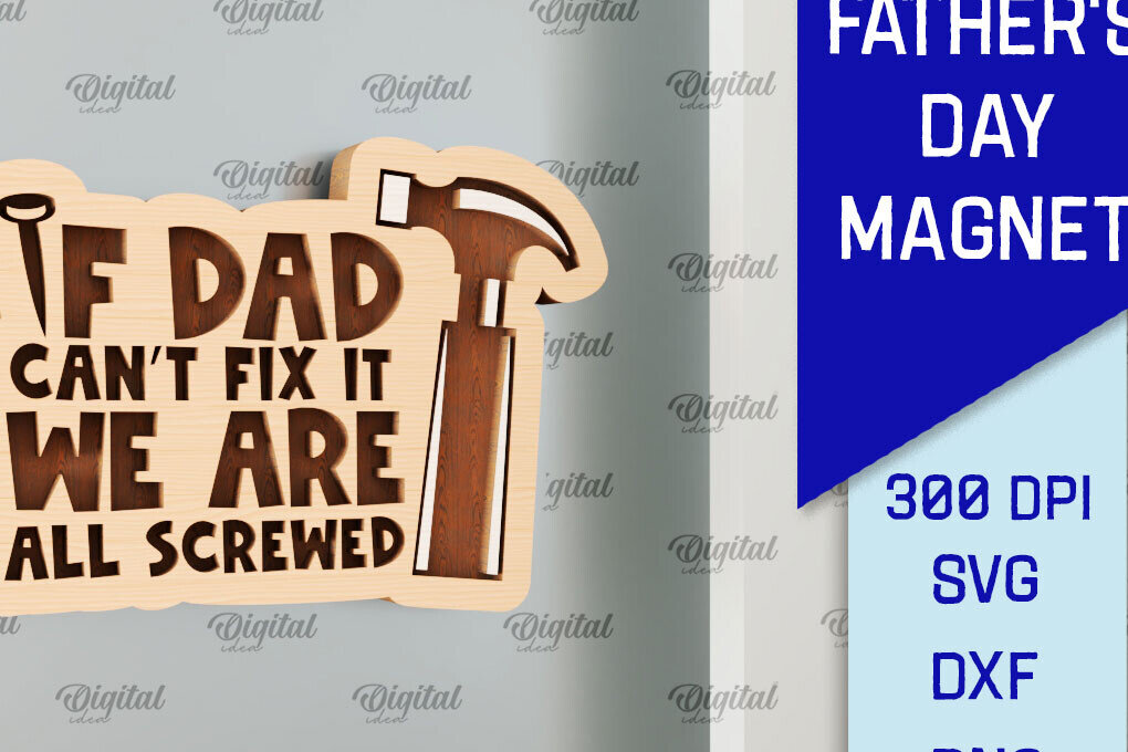 Intra απο ξύλο plywood 3mm-4mm πάχος - Ξύλινη κοπή με μαγνήτη με λέιζερ για τη γιορτή του πατέρα Δίασταση 30x20 cm INTRAFABR-97654572