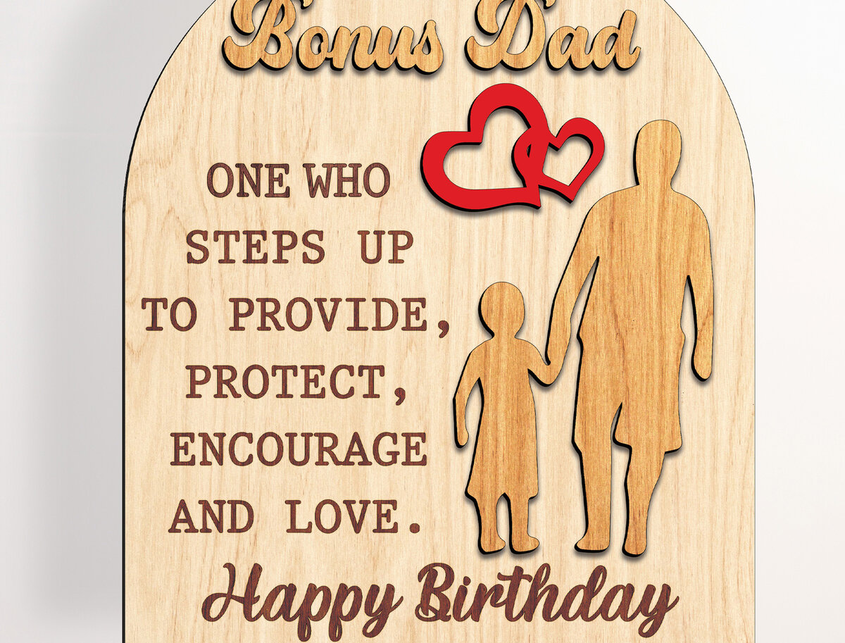 Σετ των 2 Intra απο ξύλο plywood 3mm-4mm πάχος - Ξύλινη επιγραφή  για την Ημέρα του Πατέρα Δίασταση 20x20 cm INTRAFABR-95501720