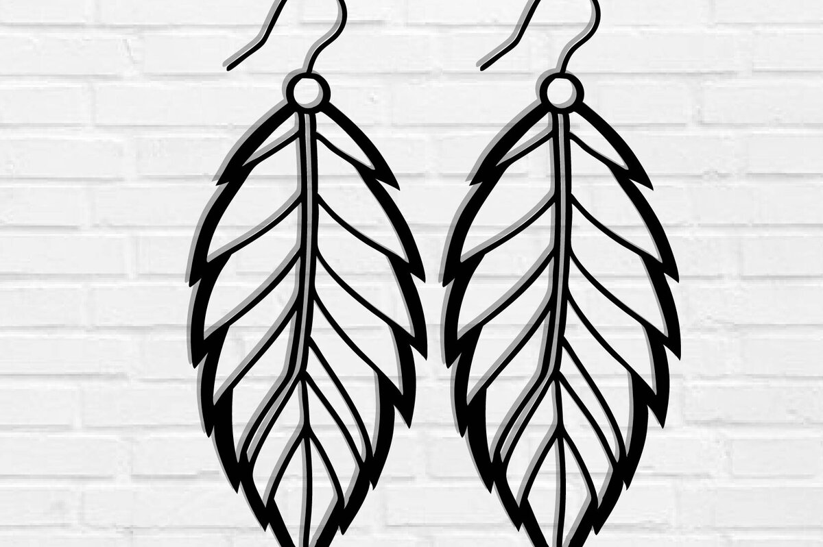 Σετ των 3 Intra απο ξύλο plywood 3mm-4mm πάχος - Σκουλαρίκι με πούπουλα Μεταλλική τέχνη τοίχου με λέιζερ Δίασταση 3x3 cm INTRAFABR-117534098