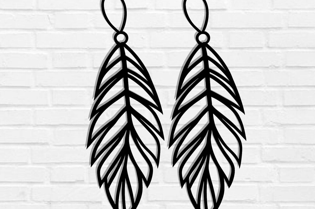 Σετ των 3 Intra απο ξύλο plywood 3mm-4mm πάχος - Σκουλαρίκι με πούπουλα Μεταλλική τέχνη τοίχου με λέιζερ Δίασταση 3x3 cm INTRAFABR-117534206