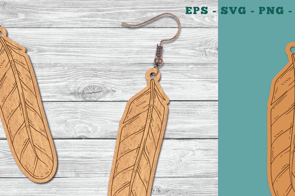 Σετ των 3 Intra απο ξύλο plywood 3mm-4mm πάχος - Σκουλαρίκια κοπής με φτερά λέιζερ  4 Δίασταση 3x3 cm INTRAFABR-111406971