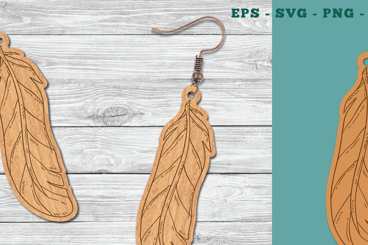 Σετ των 3 Intra απο ξύλο plywood 3mm-4mm πάχος - Σκουλαρίκια κοπής με φτερά λέιζερ  8 Δίασταση 3x3 cm INTRAFABR-111407088