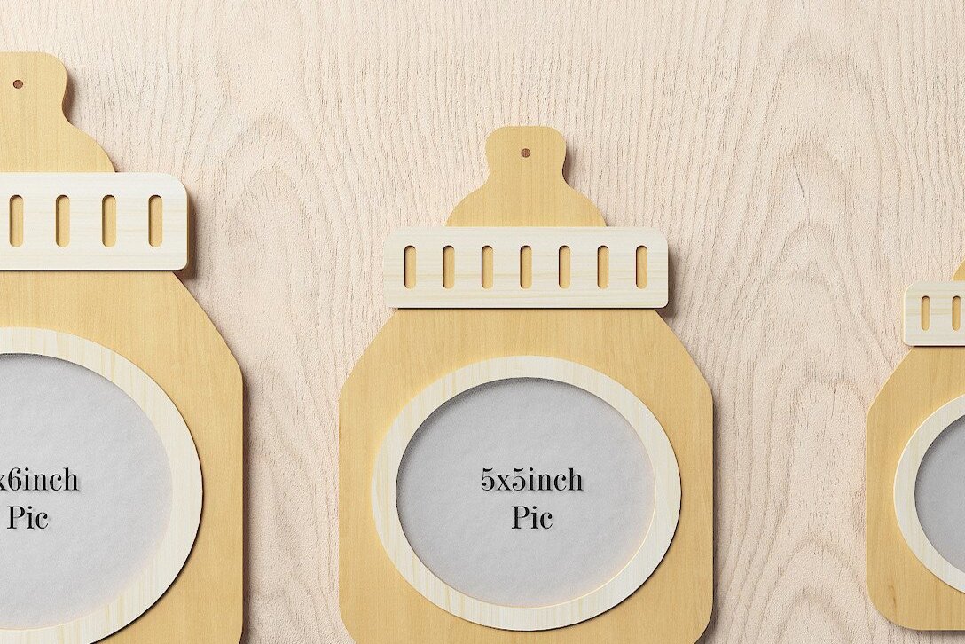 Intra απο ξύλο plywood 3mm-4mm πάχος - Κορνίζα Baby Sake Photo Bottle Feedle Δίασταση 20x25 cm INTRAFABR-46326047