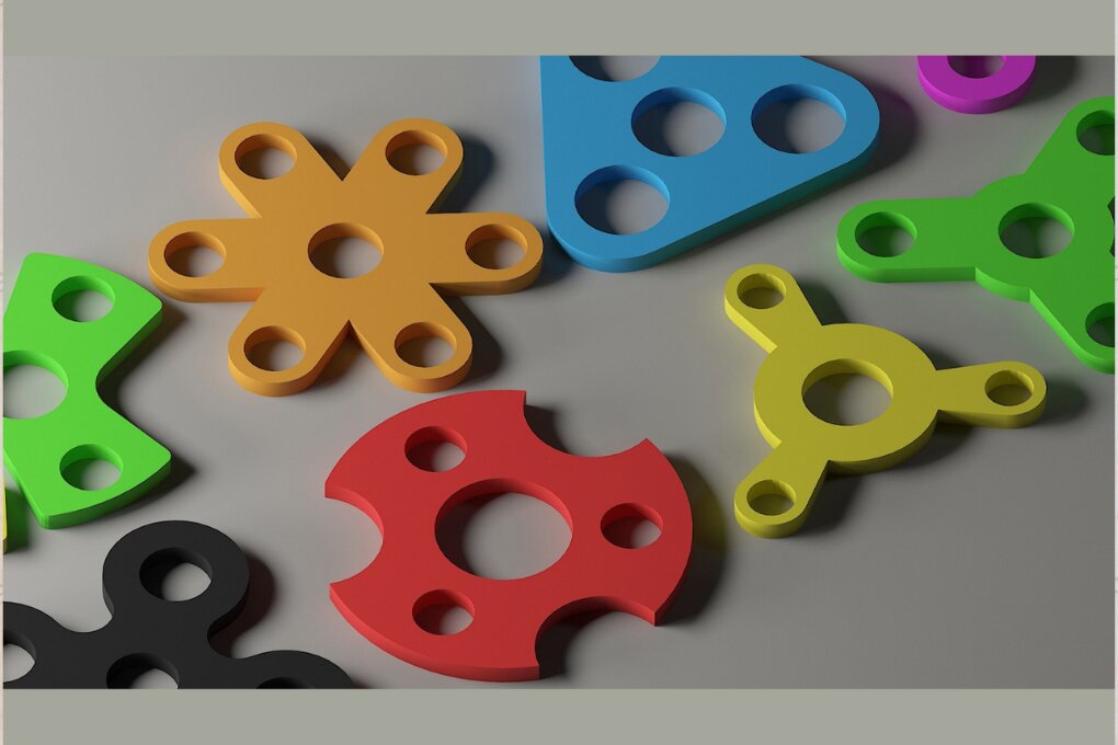 Σετ των 2 Intra απο ξύλο plywood 3mm-4mm πάχος - Fidget Spinner  277 Δίασταση 20x20 cm INTRAFABR-118755696