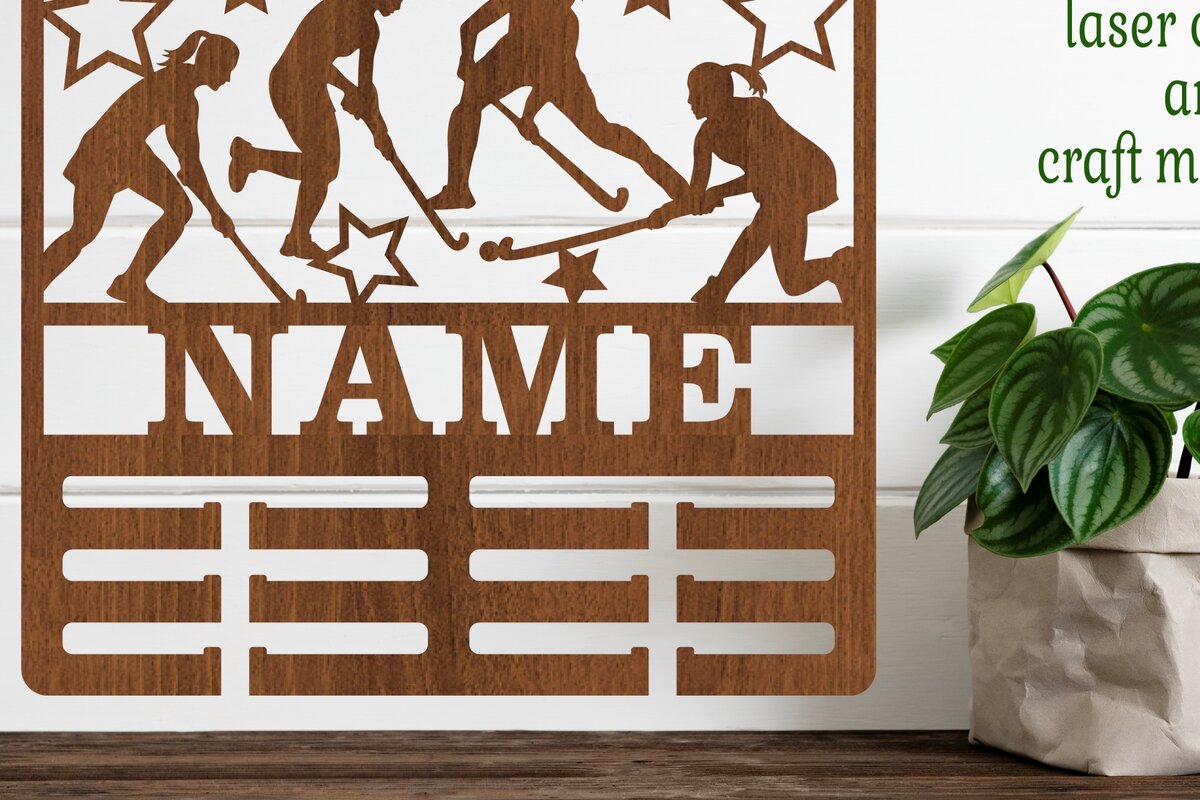 Intra απο ξύλο plywood 3mm-4mm πάχος -  , κάτοχος μεταλλίου χόκεϊ επί χόρτου Δίασταση 30x20 cm INTRAFABR-68116548