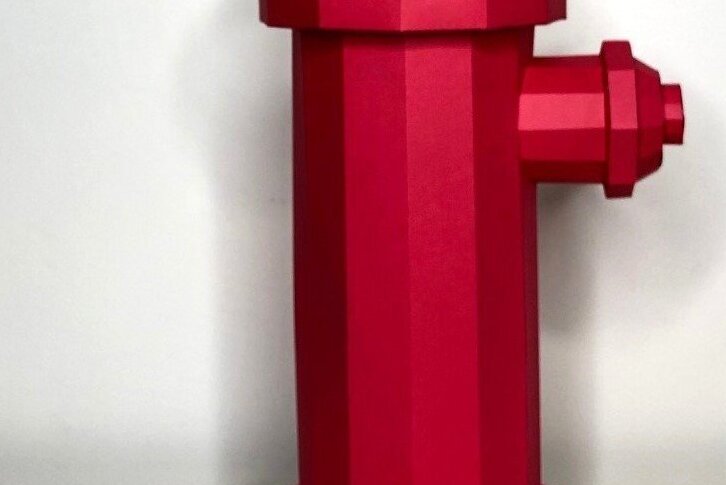 Σετ των 2 Intra απο ξύλο plywood 3mm-4mm πάχος - Χάρτινο γλυπτό Fire Hydrant Δίασταση 20x20 cm INTRAFABR-32665155